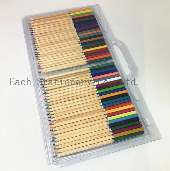 Juego de 48 lápices de dibujo con embalaje en caja de PVC